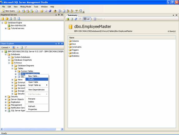 how to create non clustered index in sql server 2005